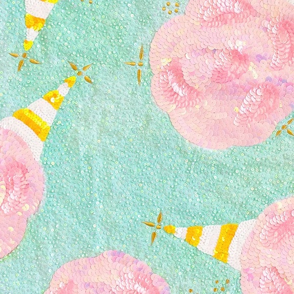 Stephen Brown’s Glitter Ville Cotton Candy Christmas Tree Skirt BNWT - Picture 2 of 5